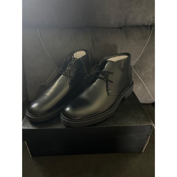 New in Box Alfani Zane Black Lace Up Ankle Boots Men's Size 9.5 - Picture 1 of 7